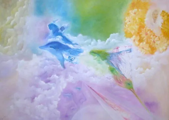 Vuelo y Transformación, Óleo sobre tela